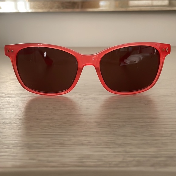 Isaac Mizrahi red/orange sunglasses